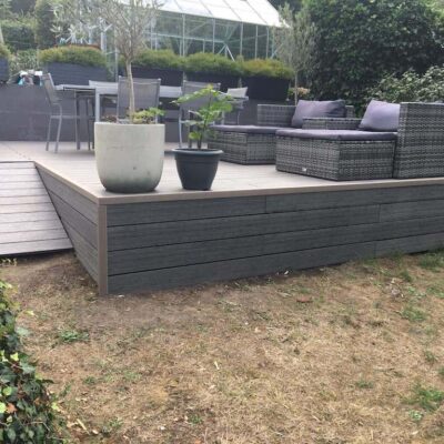 Vlonderplank Composiet OldGrey, ribbel