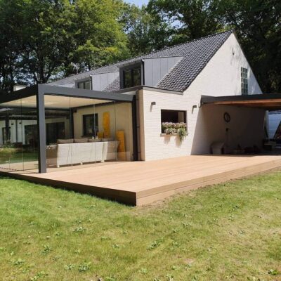 Vlonderplank Composiet Sand, effen